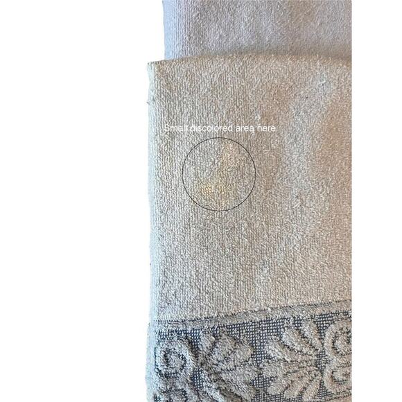 Vintage Cannon Santa Cruz Bath Towel Set, Sculpted, Blue, MCM, see description - Picture 3 of 3